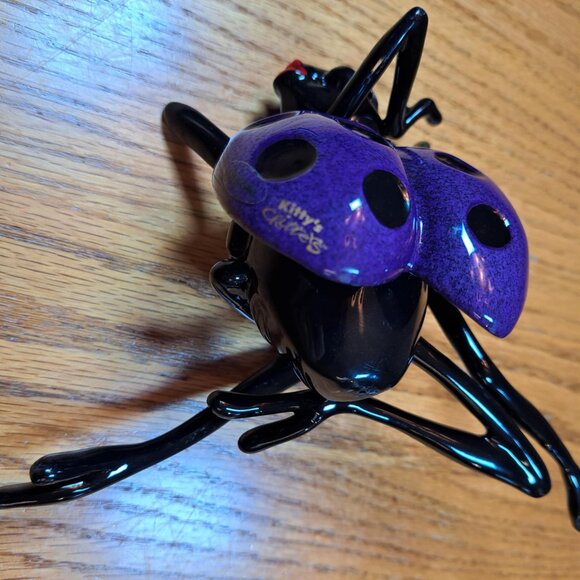 KITTY CRITTERS CARMEN LADYBUG PURPLE KITTY CANTRELL #8158 RETIRED - Picture 9 of 9